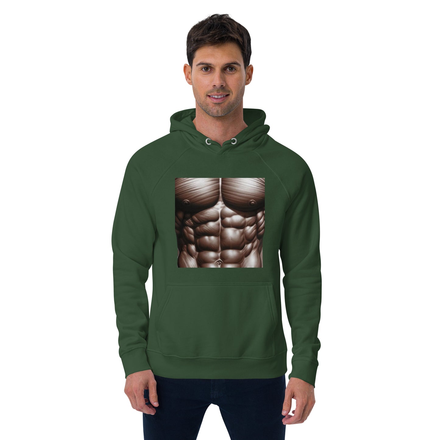 Double-Take Muscles Hoodie: Front & Back