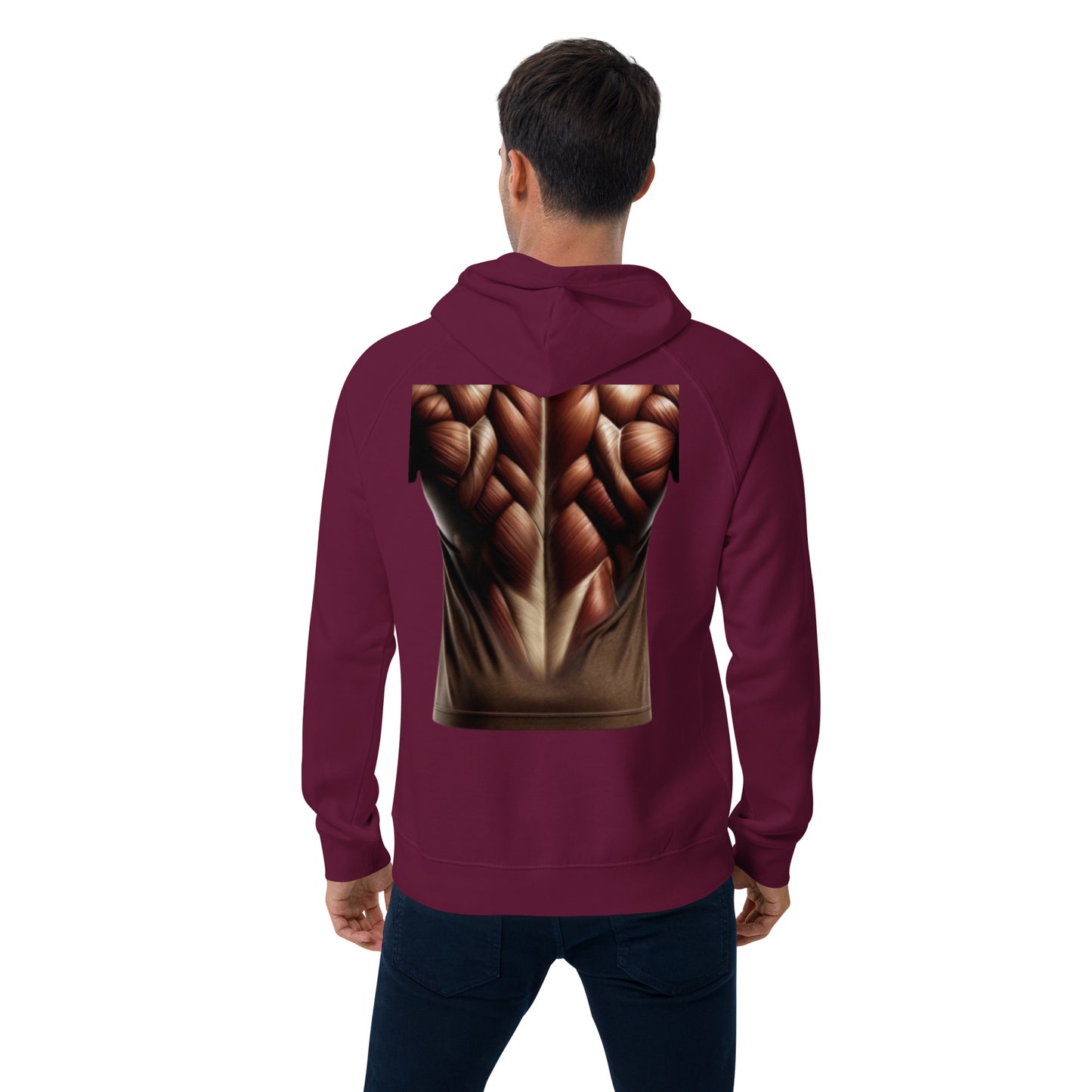 Double-Take Muscles Hoodie: Front & Back