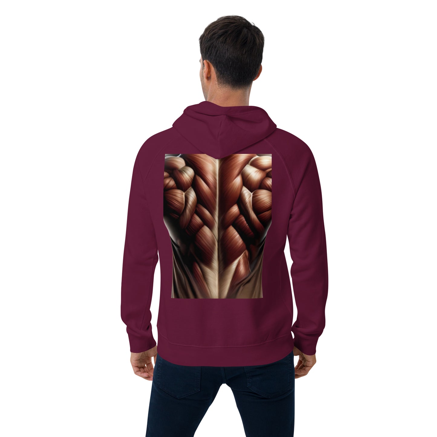 -Double-Take Muscles Hoodie: Front & Back