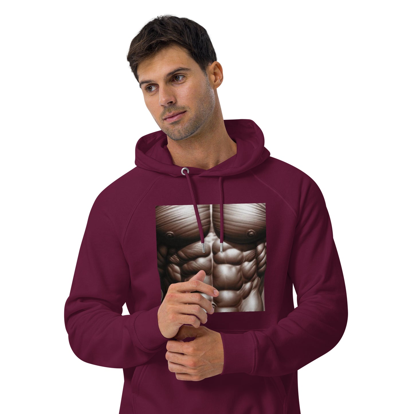Double-Take Muscles Hoodie: Front & Back
