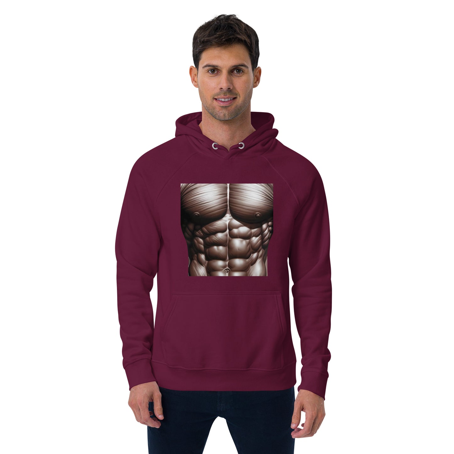 -Double-Take Muscles Hoodie: Front & Back