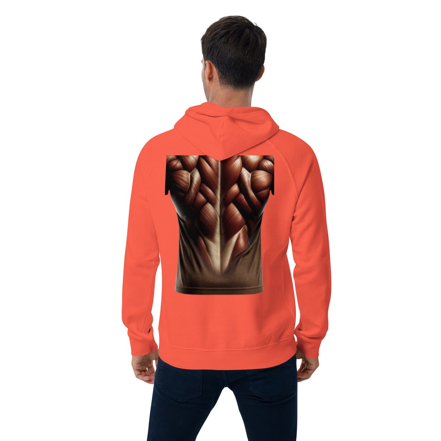 Double-Take Muscles Hoodie: Front & Back