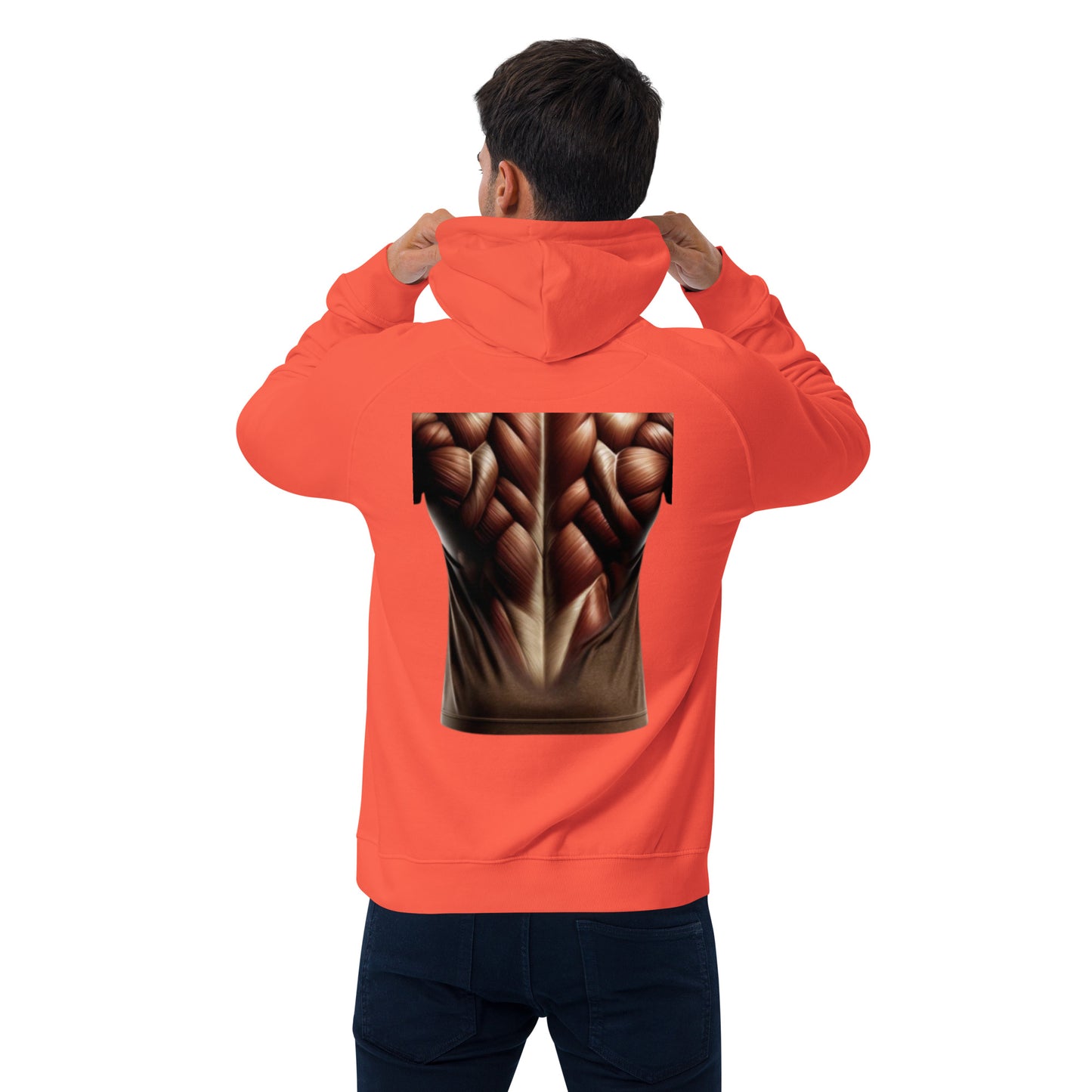 Double-Take Muscles Hoodie: Front & Back
