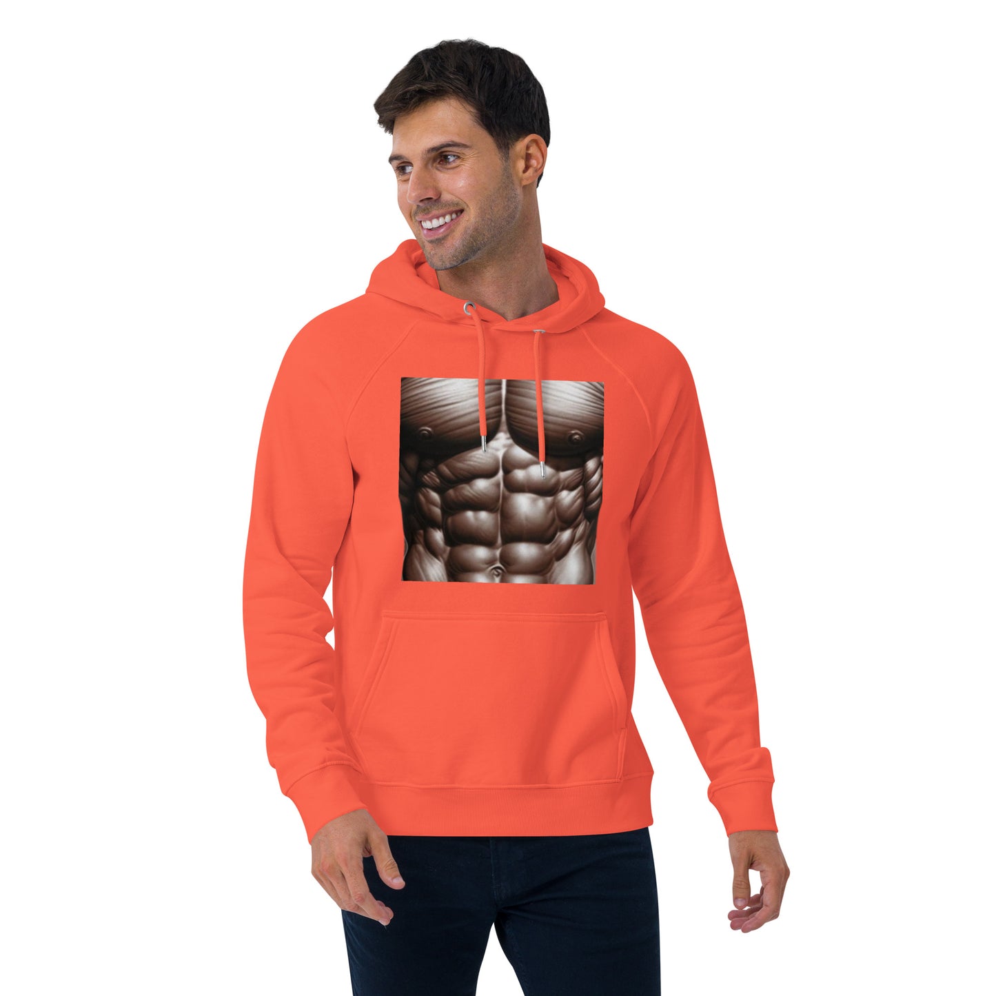 Double-Take Muscles Hoodie: Front & Back