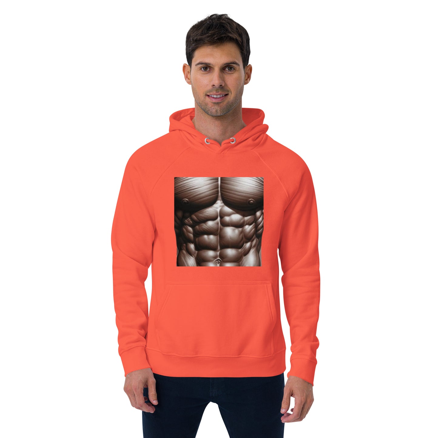 Double-Take Muscles Hoodie: Front & Back
