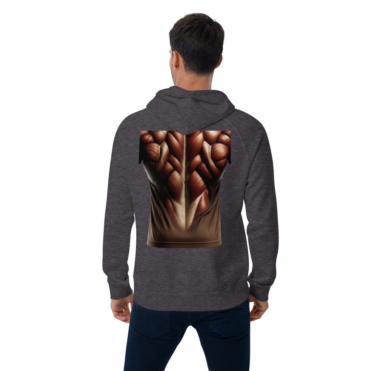 Double-Take Muscles Hoodie: Front & Back