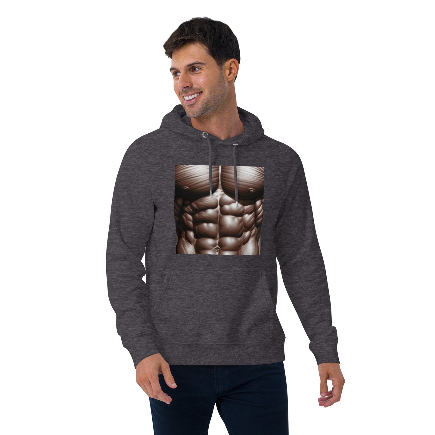 Double-Take Muscles Hoodie: Front & Back