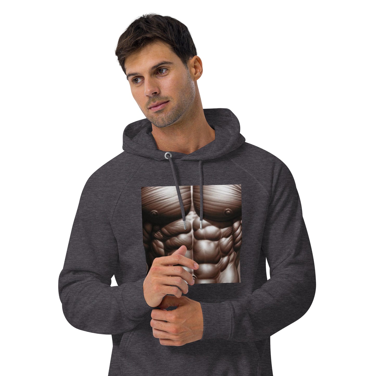 Double-Take Muscles Hoodie: Front & Back