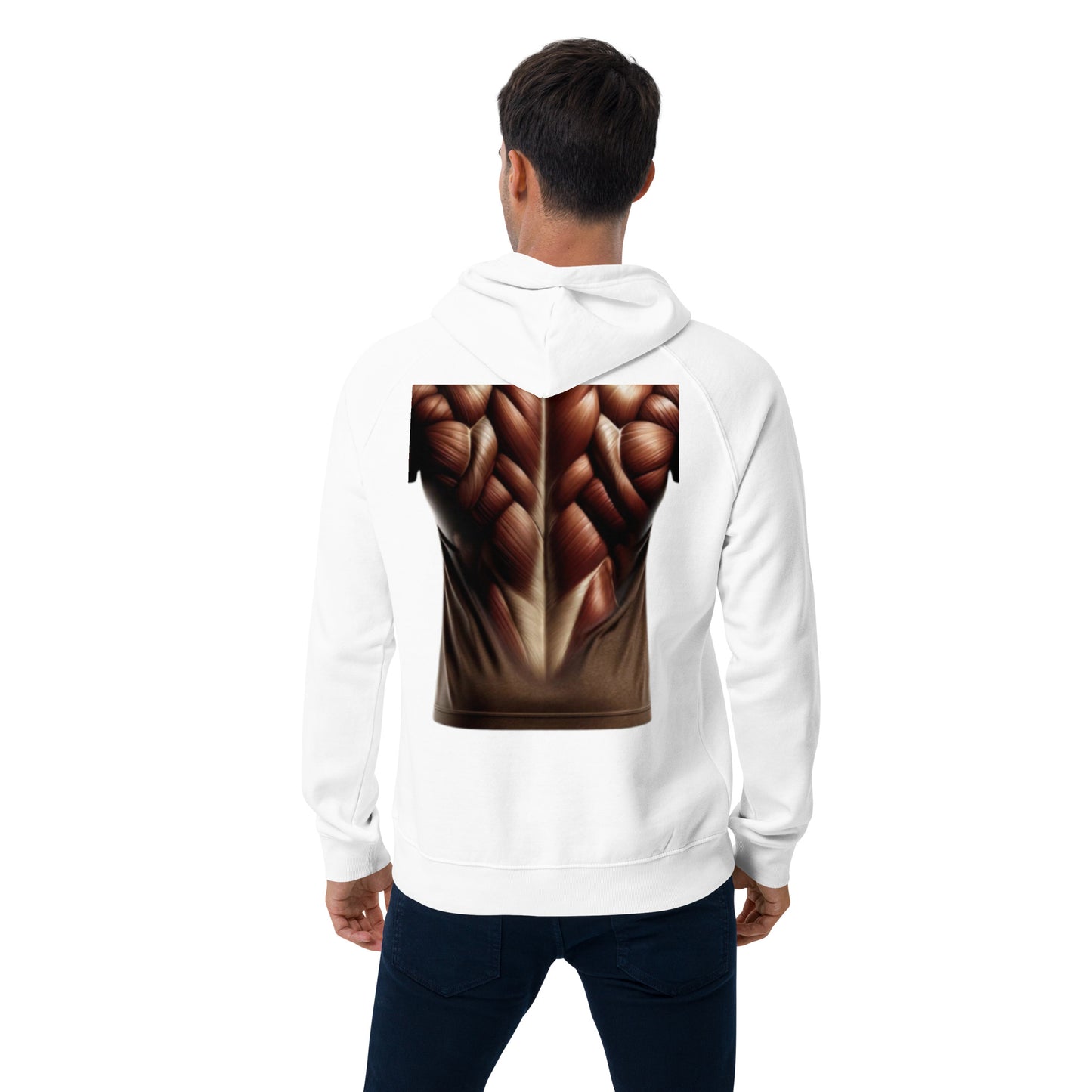 Double-Take Muscles Hoodie: Front & Back