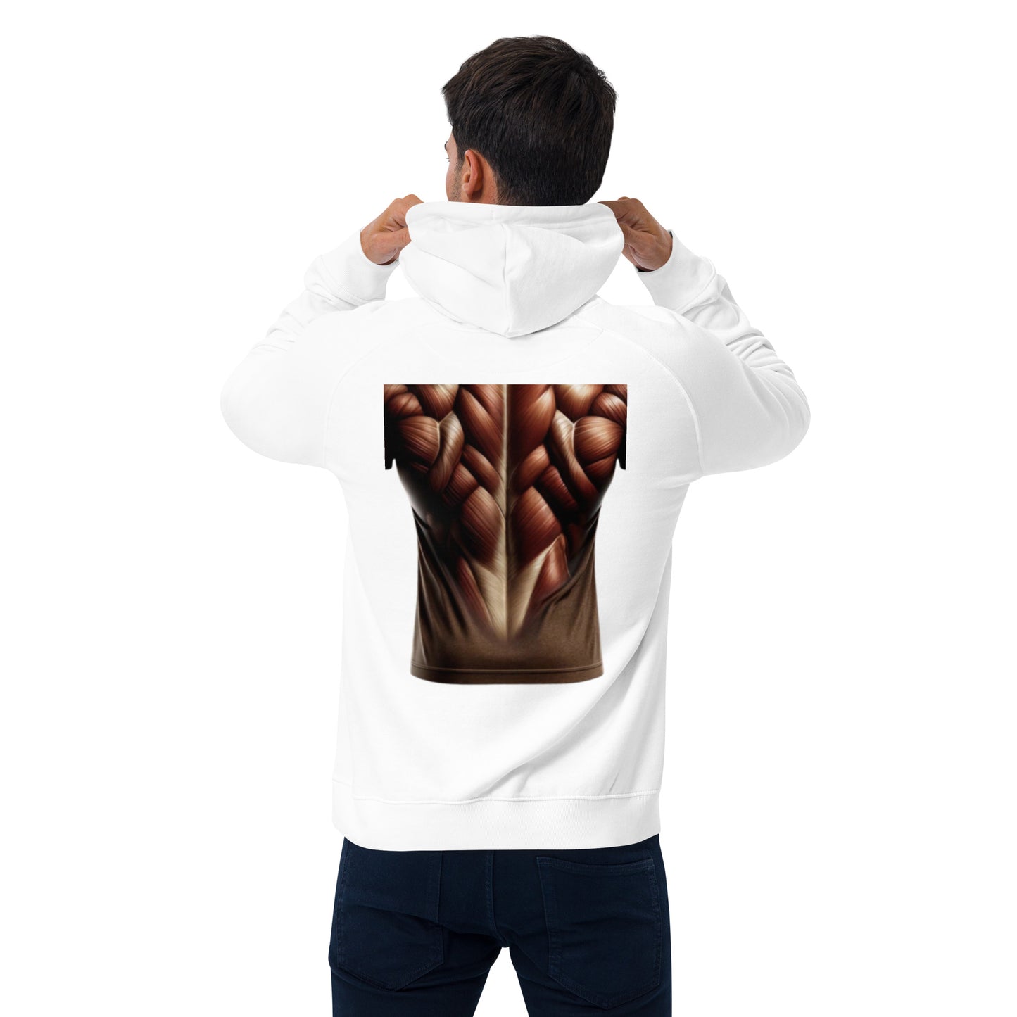Double-Take Muscles Hoodie: Front & Back