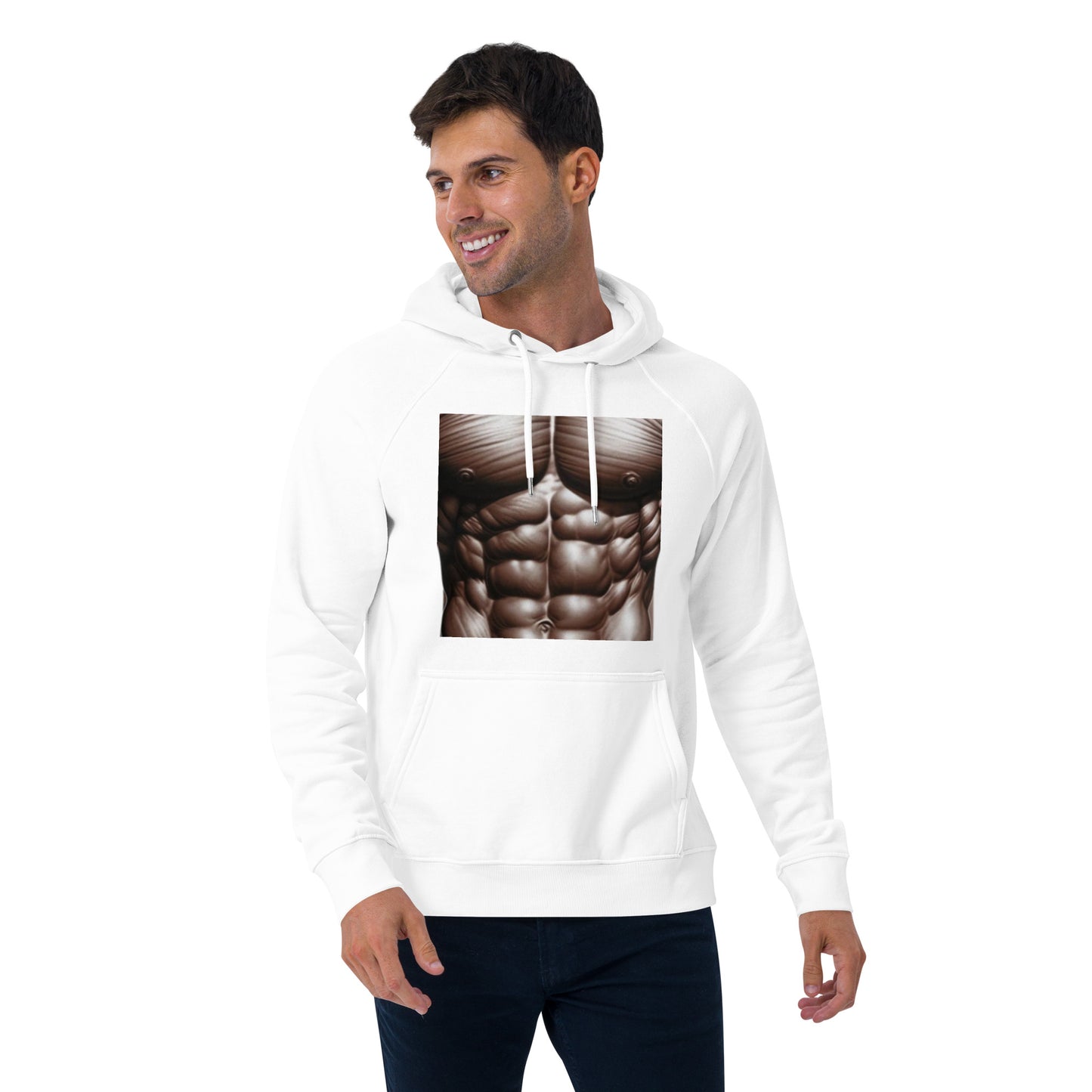 Double-Take Muscles Hoodie: Front & Back
