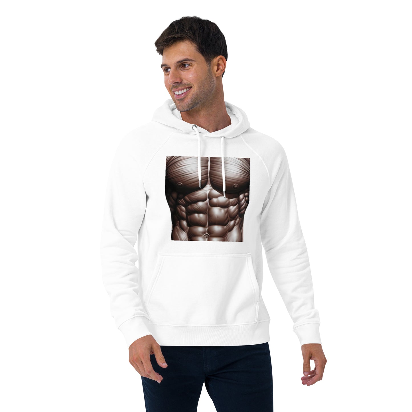 -Double-Take Muscles Hoodie: Front & Back