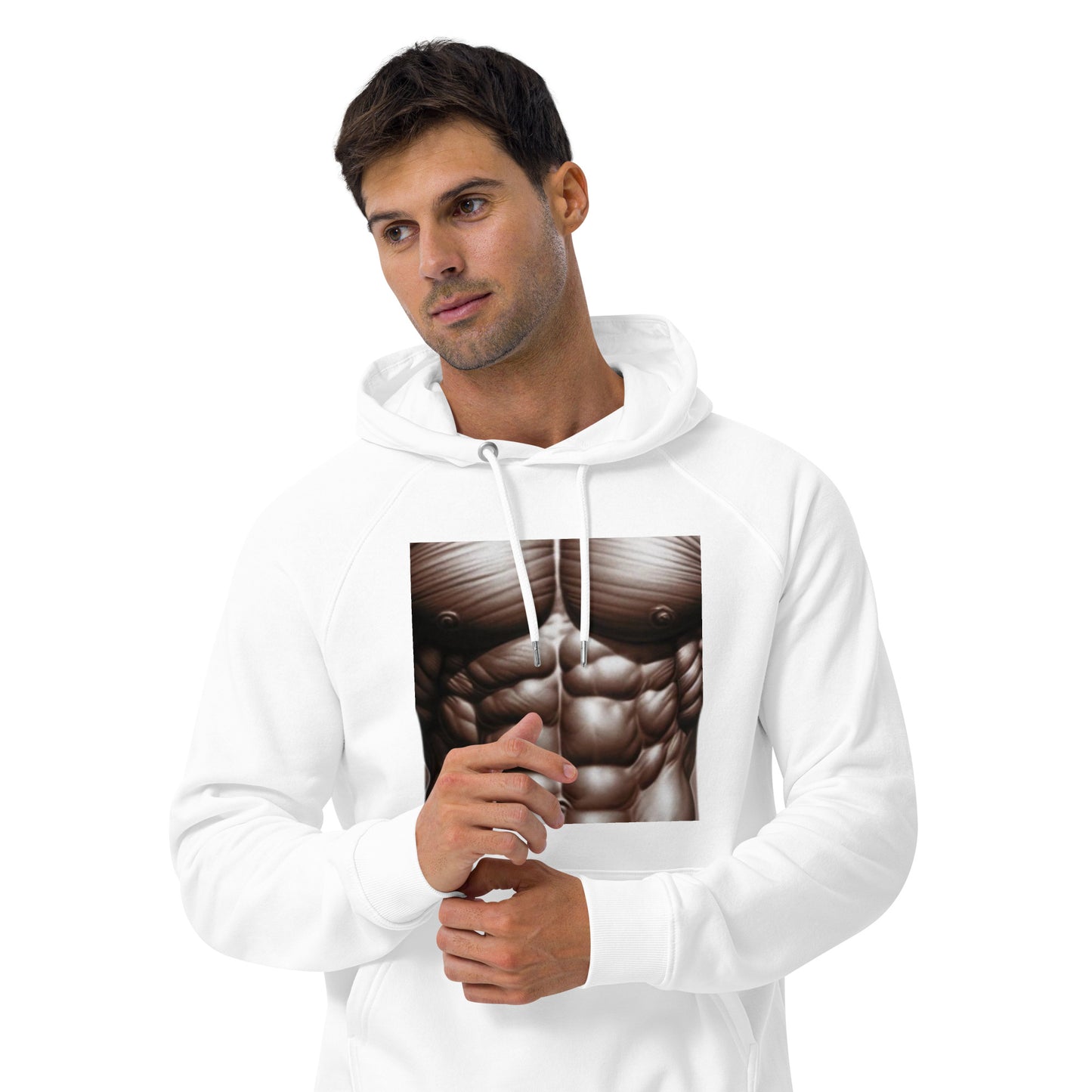 Double-Take Muscles Hoodie: Front & Back