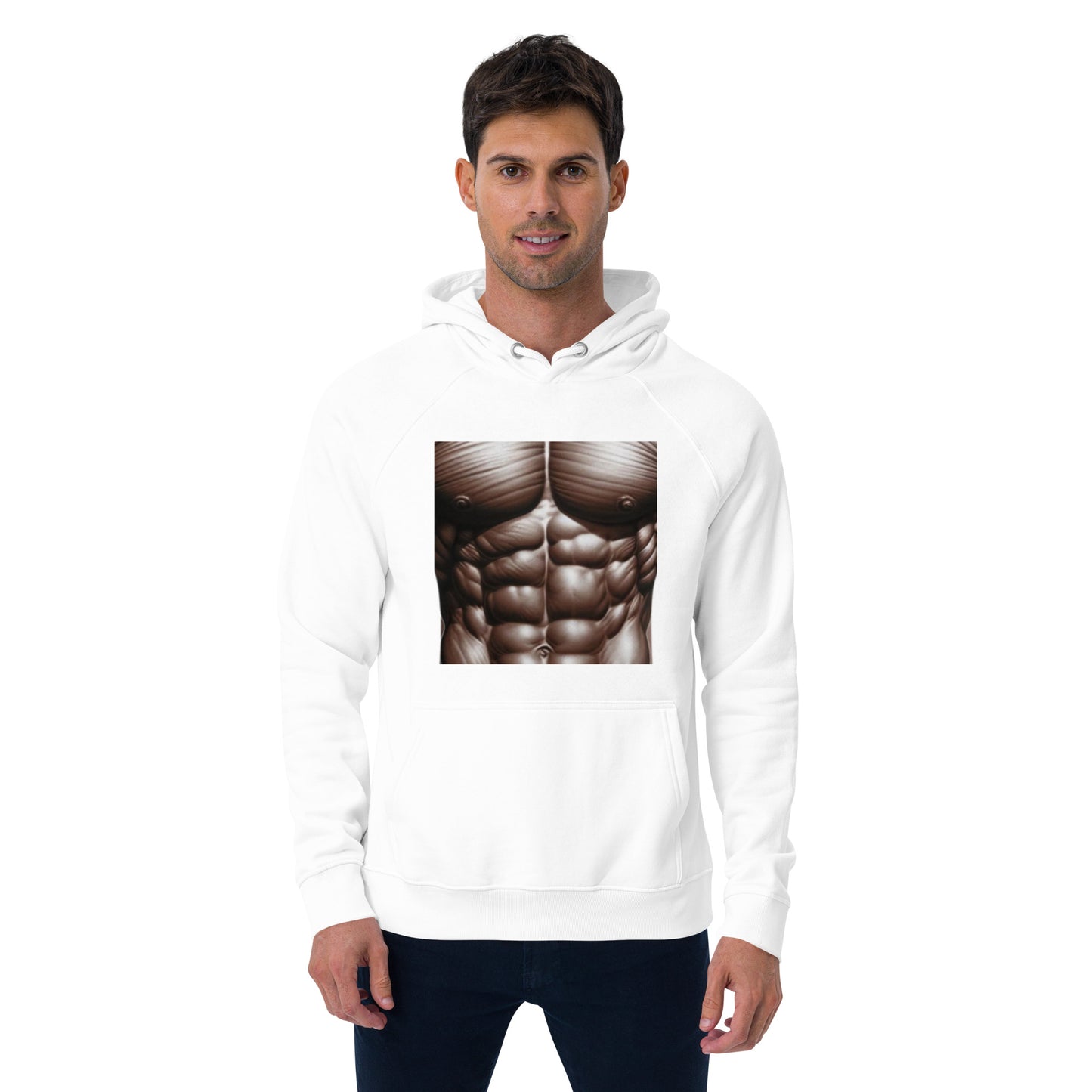 Double-Take Muscles Hoodie: Front & Back