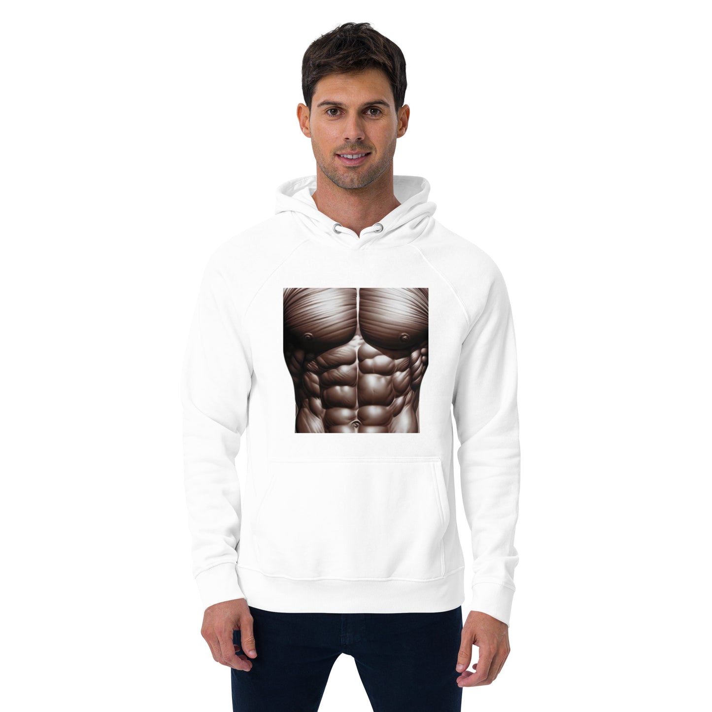 -Double-Take Muscles Hoodie: Front & Back