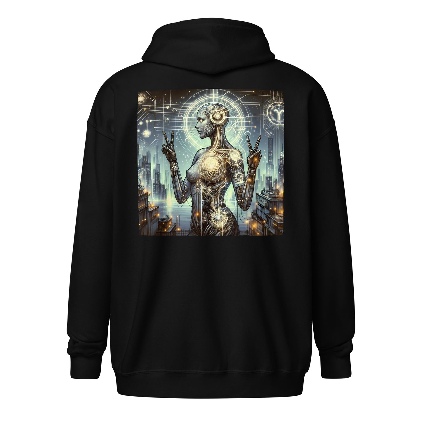 Virgo Visions: Cybernetic Zodiac Hoodie
