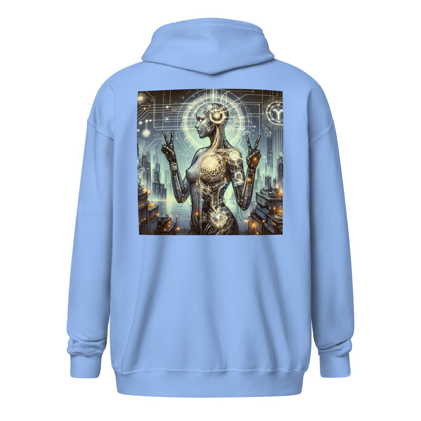 Virgo Visions: Cybernetic Zodiac Hoodie
