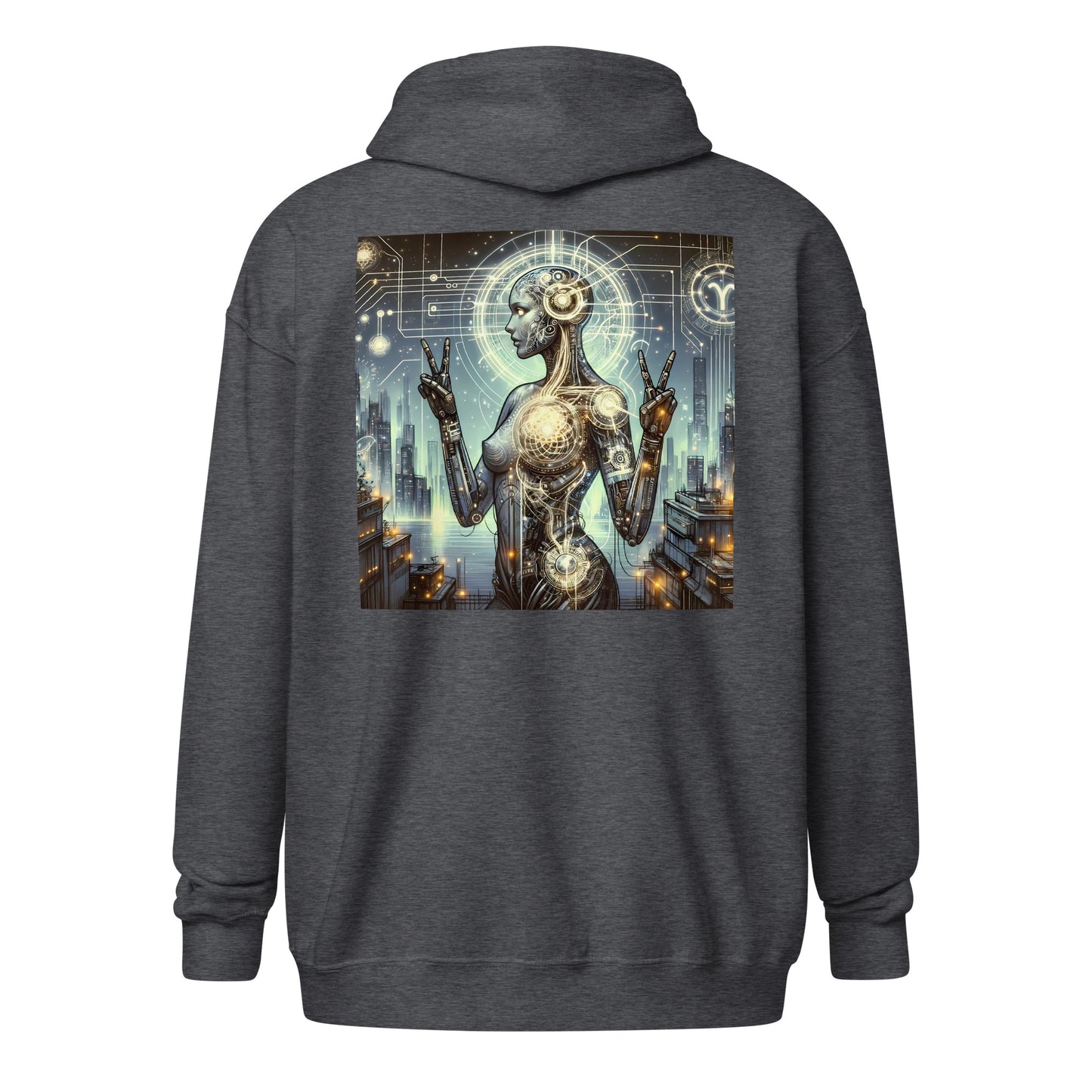 Virgo Visions: Cybernetic Zodiac Hoodie