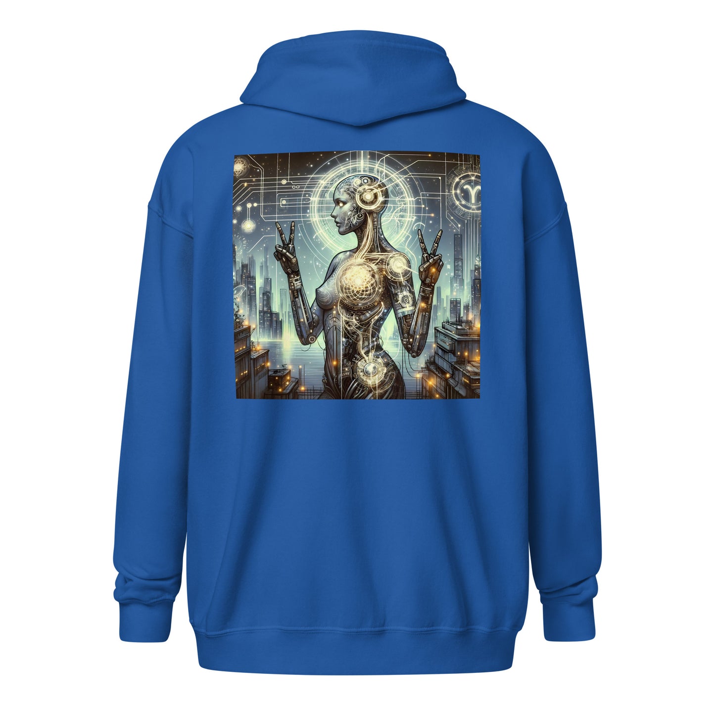 Virgo Visions: Cybernetic Zodiac Hoodie