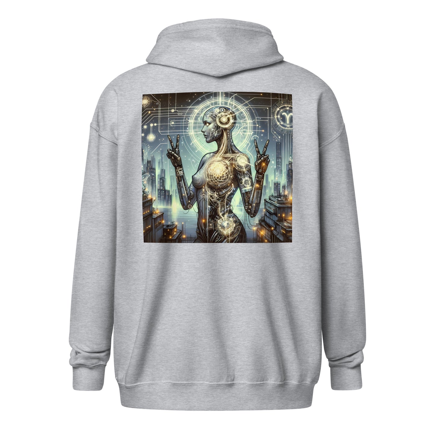 Virgo Visions: Cybernetic Zodiac Hoodie