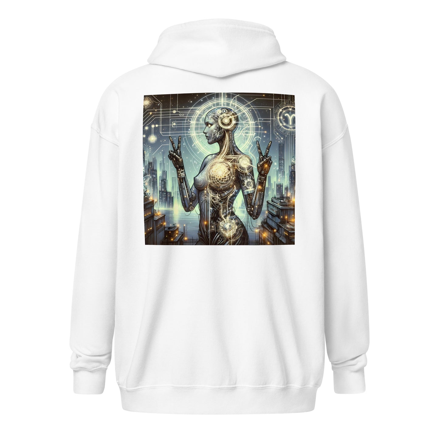 Virgo Visions: Cybernetic Zodiac Hoodie