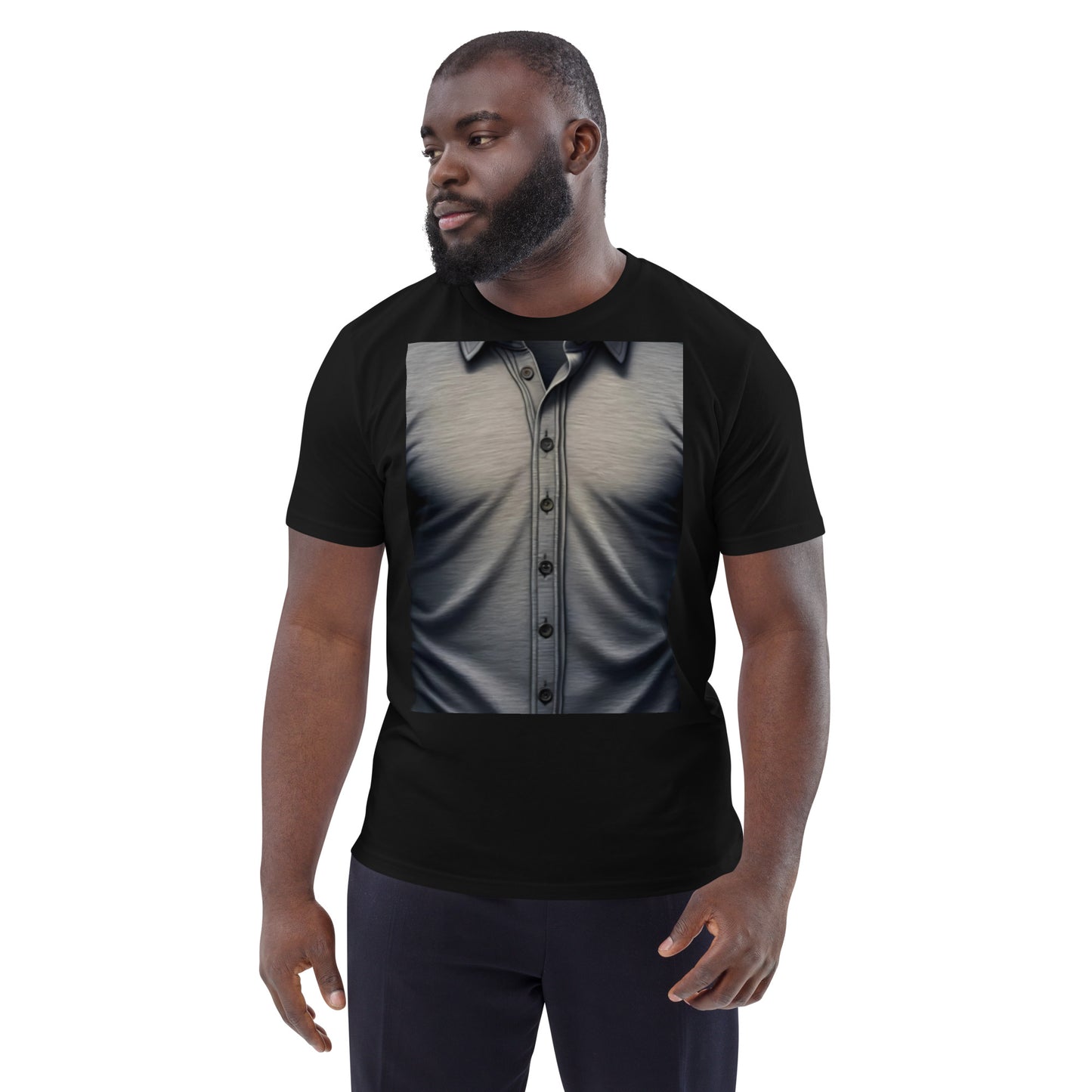 Casual Chic Illusion Tee: The Button-Down Mirage