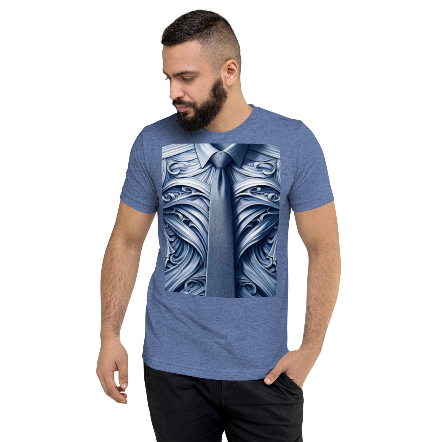 Surreal Swirl Suit Tee: Dressed-Up Comfort