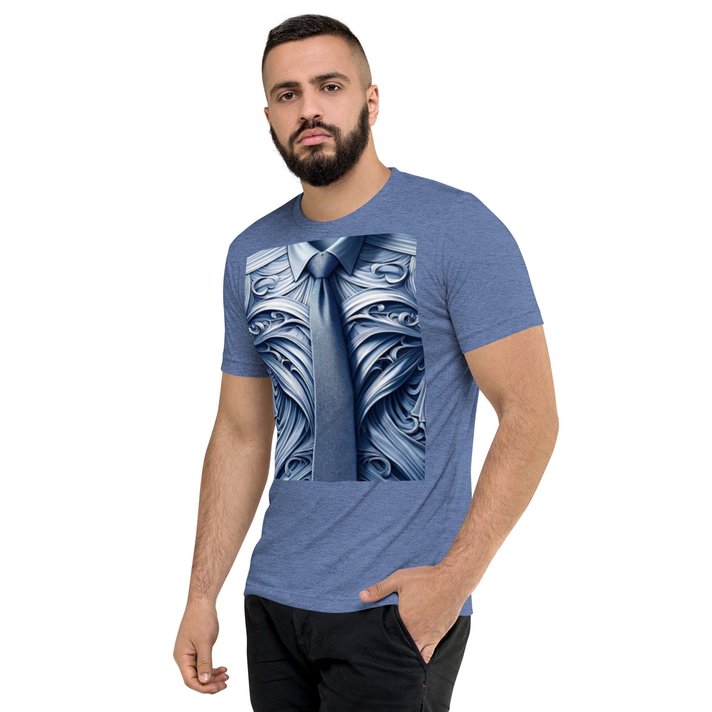 Surreal Swirl Suit Tee: Dressed-Up Comfort
