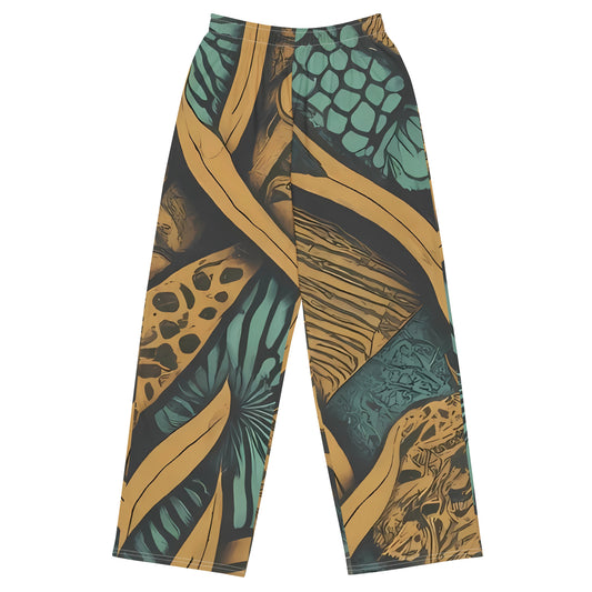 Nature Groove Unisex Sweatpants: Botanical Beats wide-leg pants