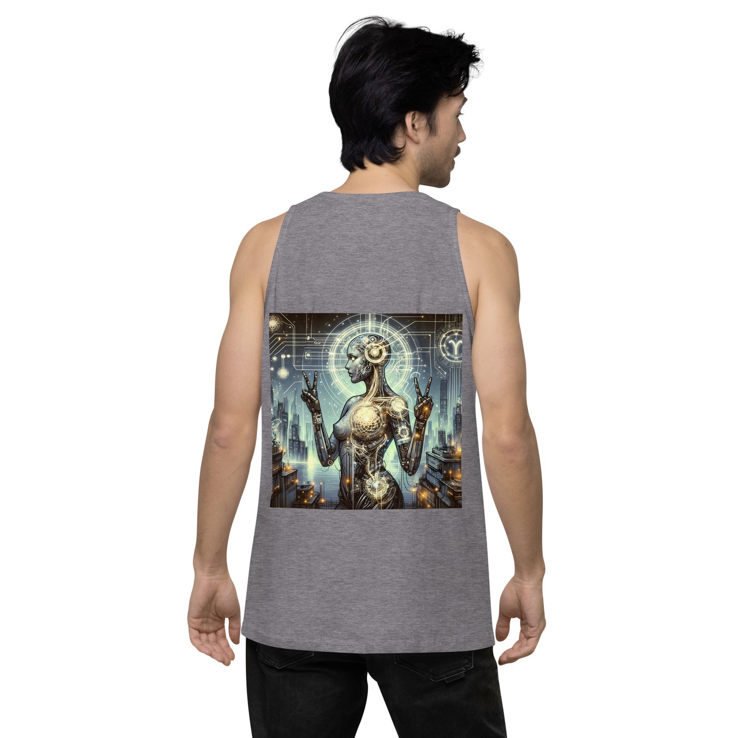 Virgo Visions: Cybernetic Zodiac Tank Top