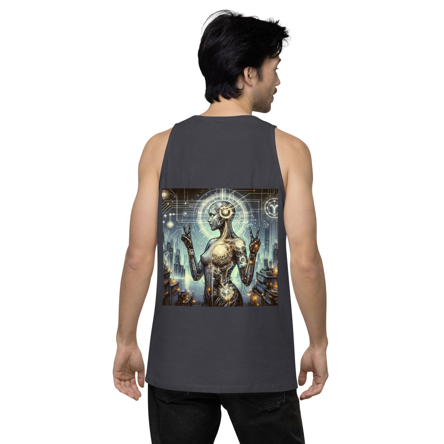 Virgo Visions: Cybernetic Zodiac Tank Top