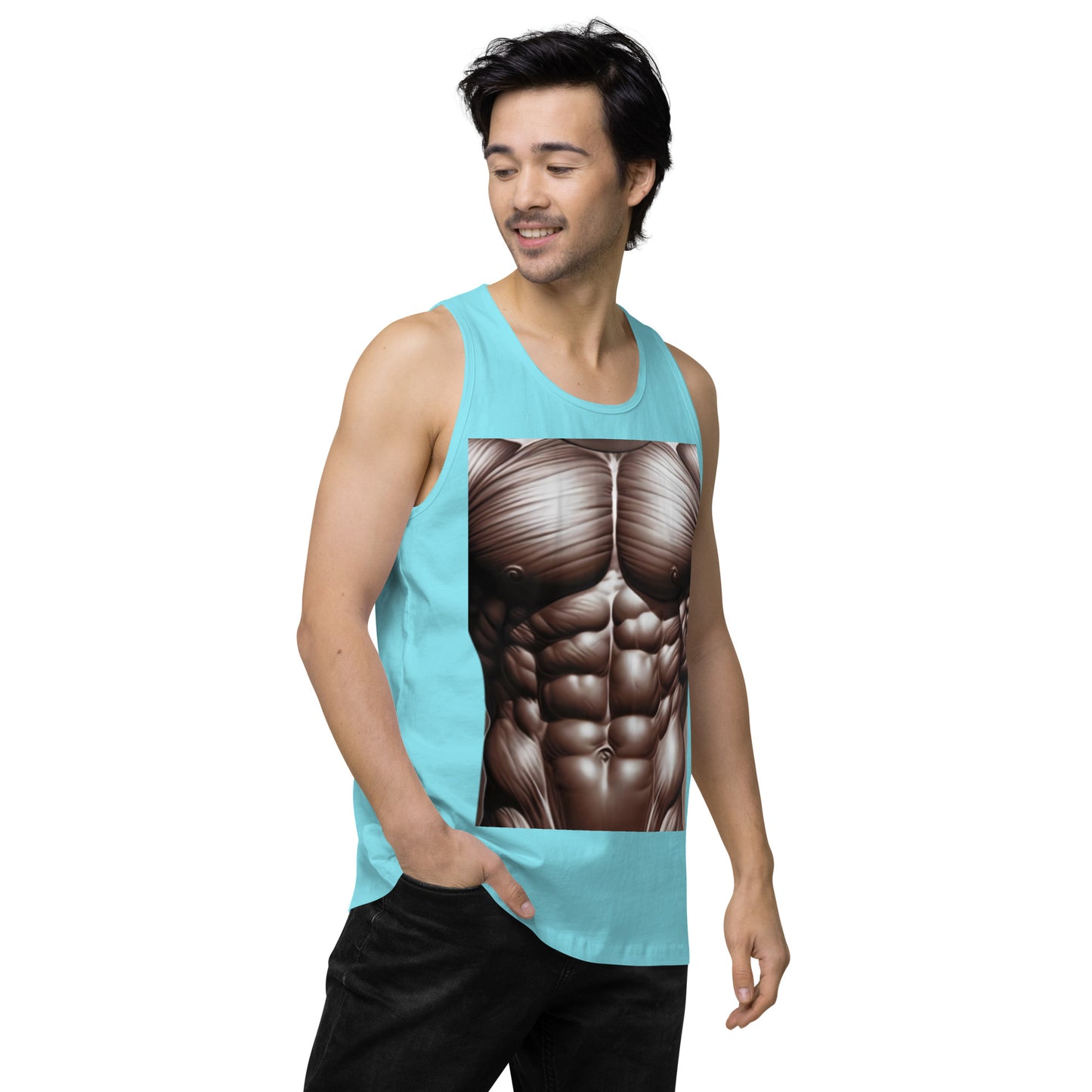 -Double-Take Muscles Tank Top: Front & Back