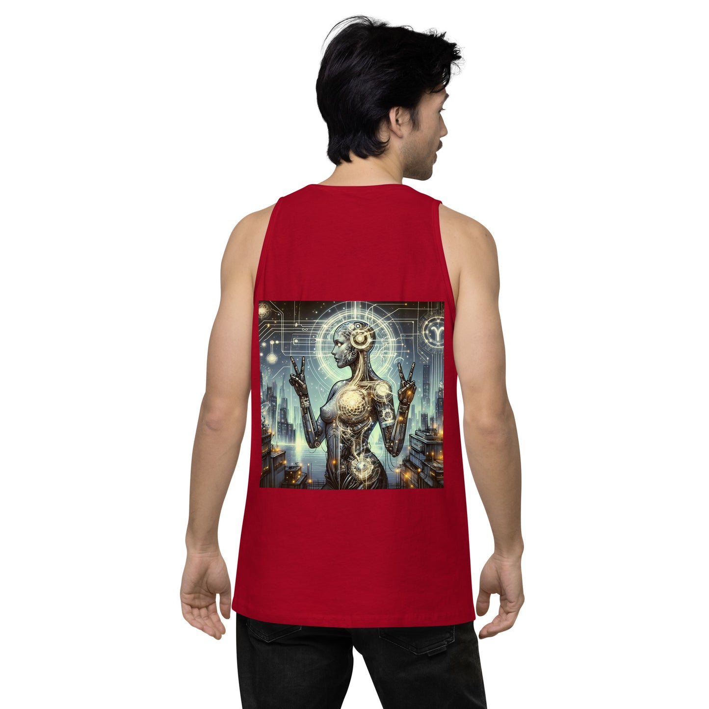Virgo Visions: Cybernetic Zodiac Tank Top