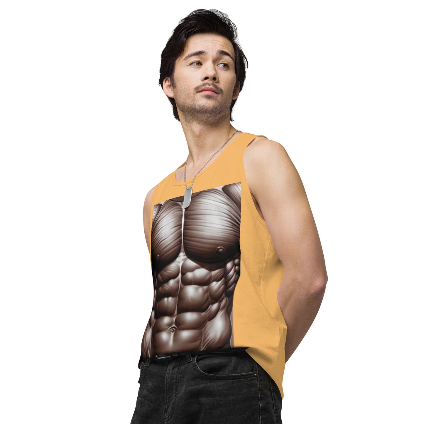 -Double-Take Muscles Tank Top: Front & Back