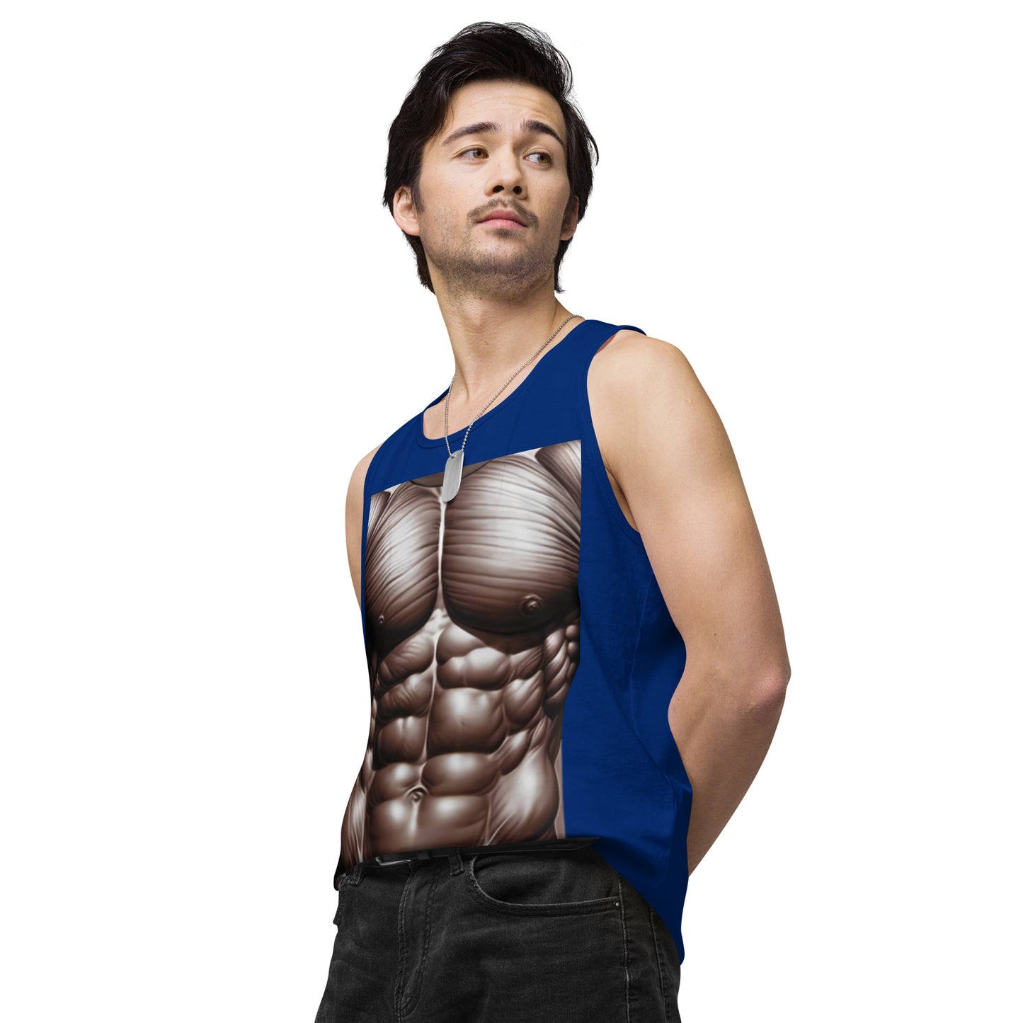 -Double-Take Muscles Tank Top: Front & Back