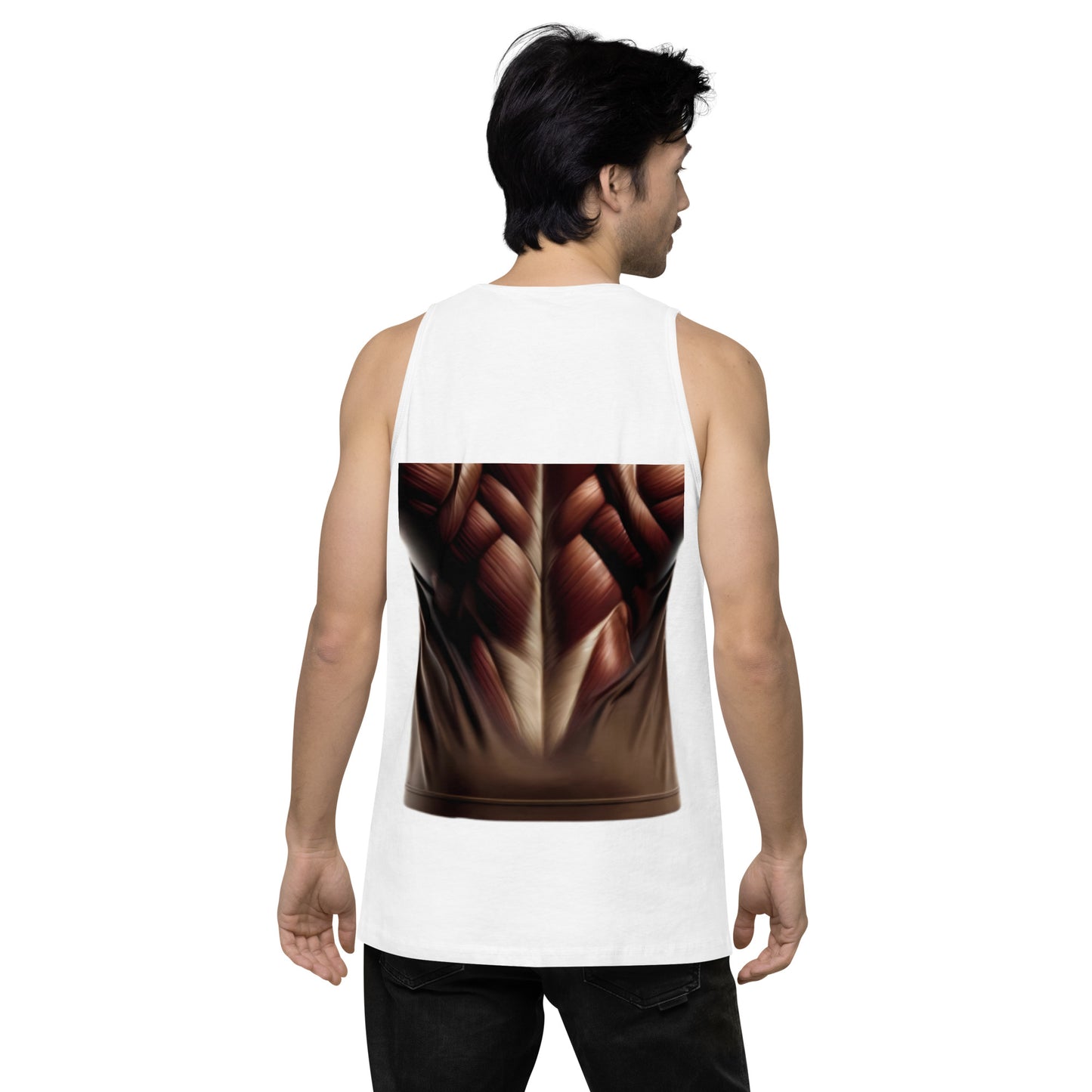 -Double-Take Muscles Tank Top: Front & Back
