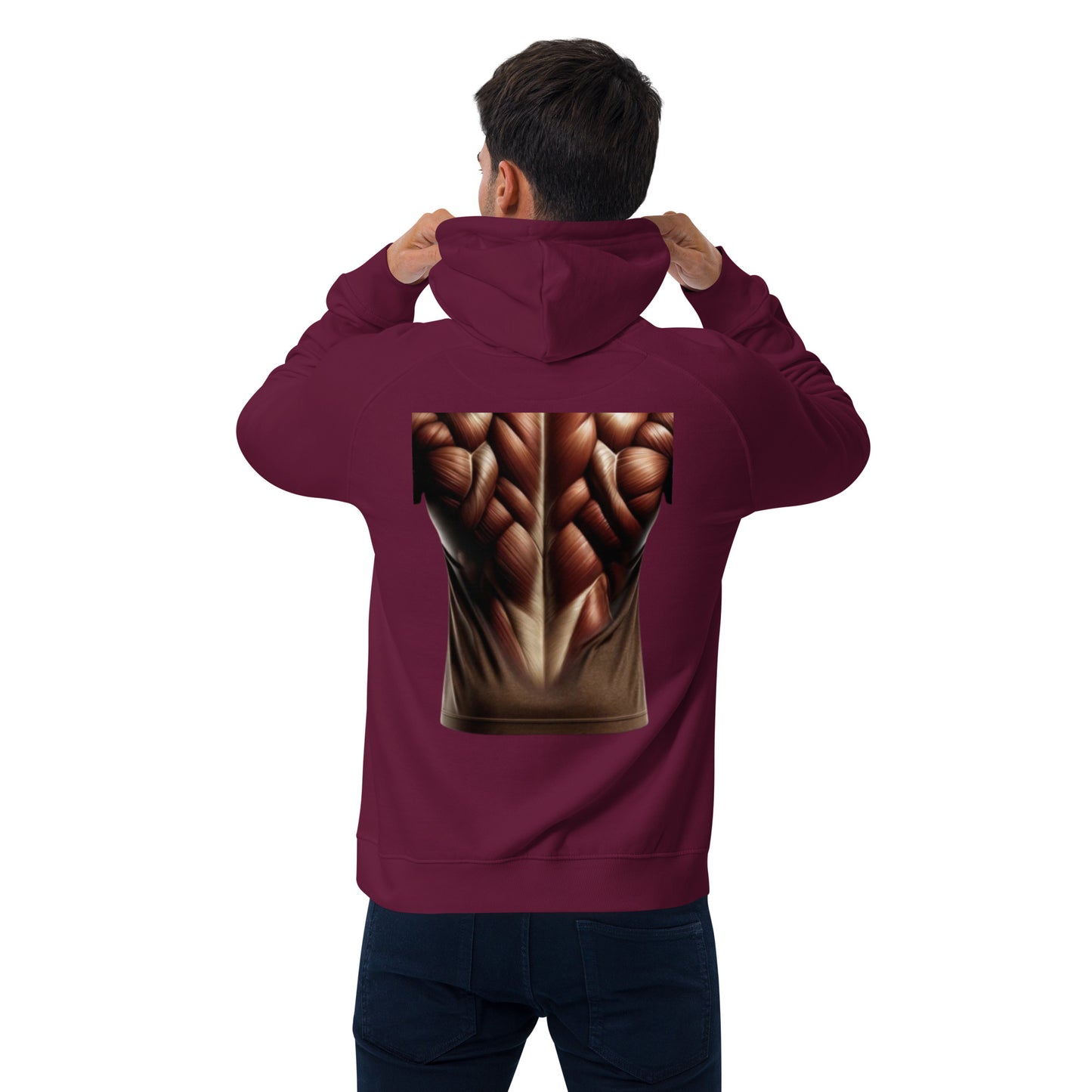 Double-Take Muscles Hoodie: Front & Back