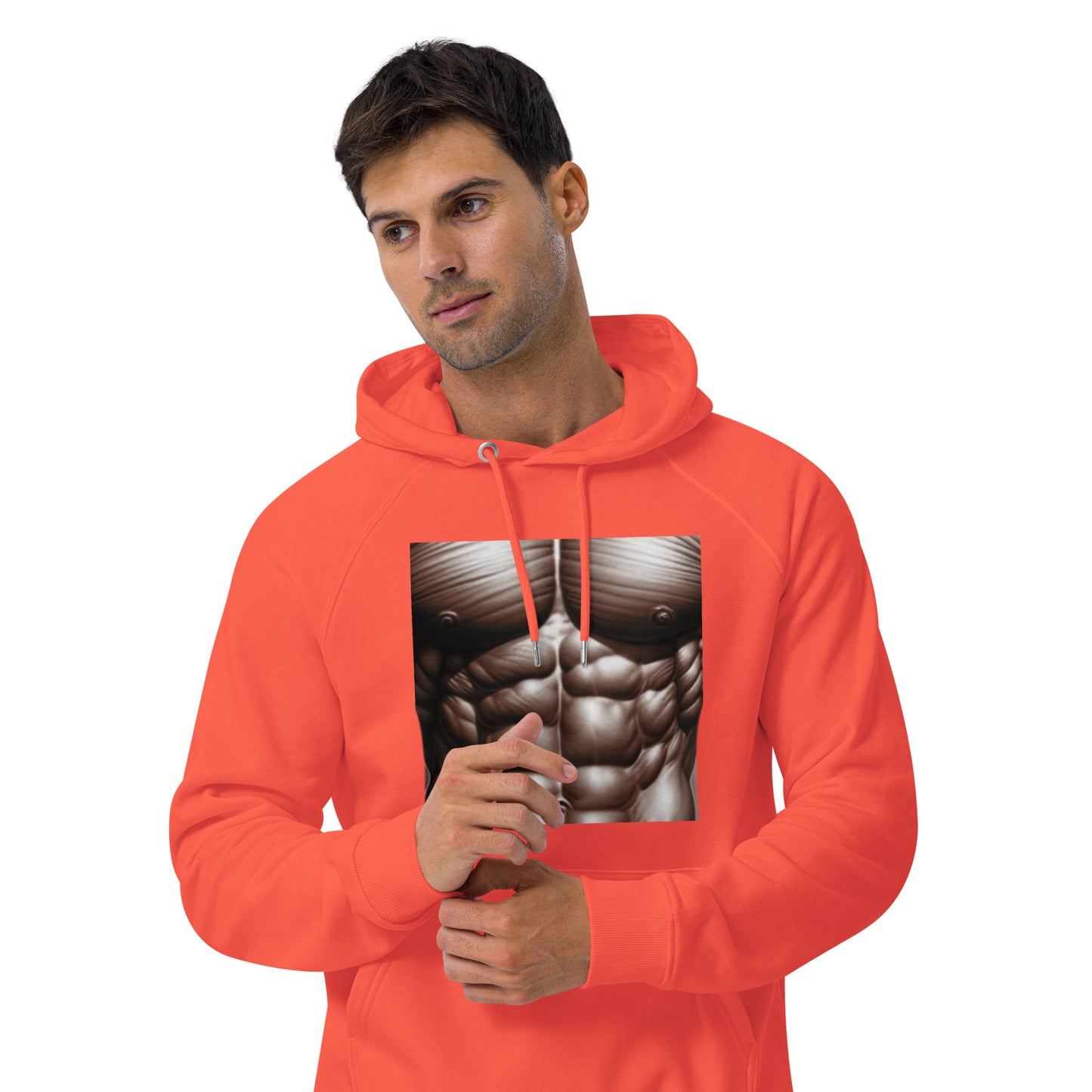 Double-Take Muscles Hoodie: Front & Back