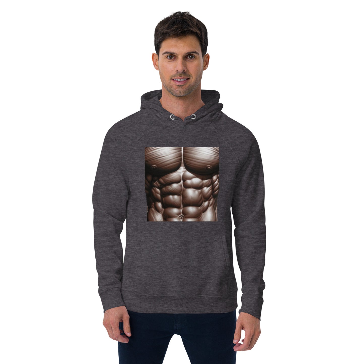 Double-Take Muscles Hoodie: Front & Back